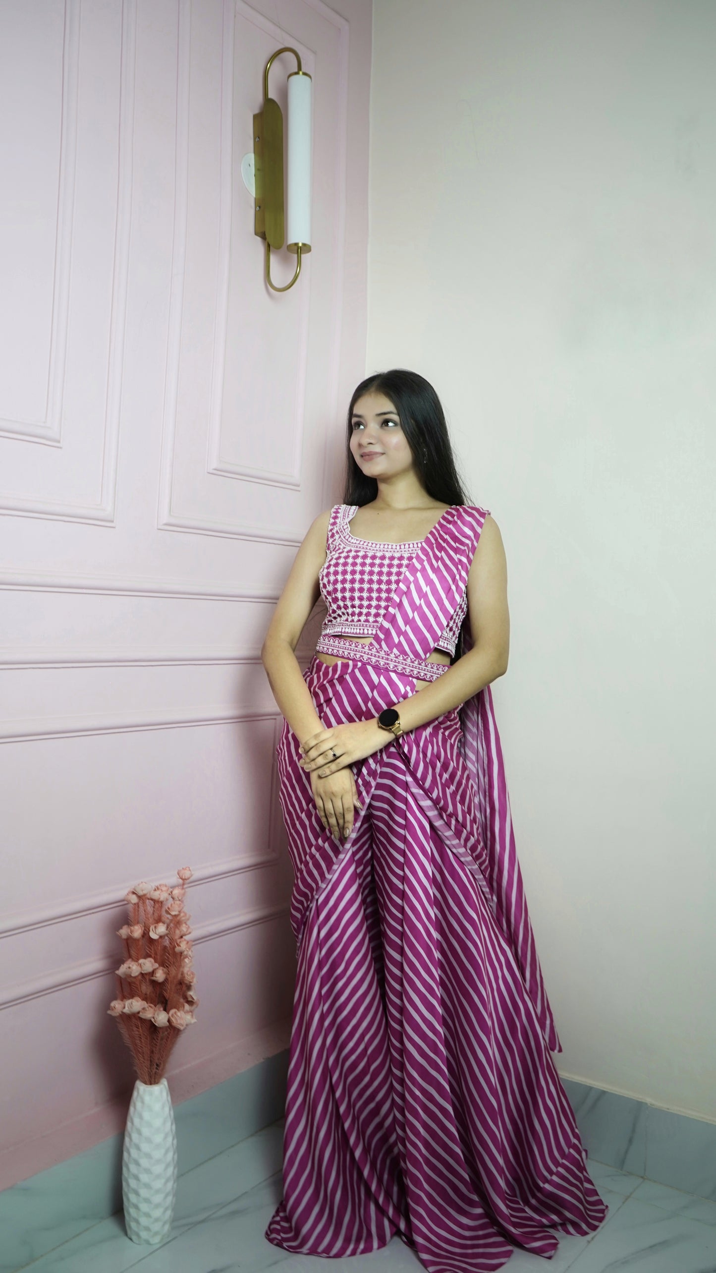 Satin Silk Ready To Wear Saree