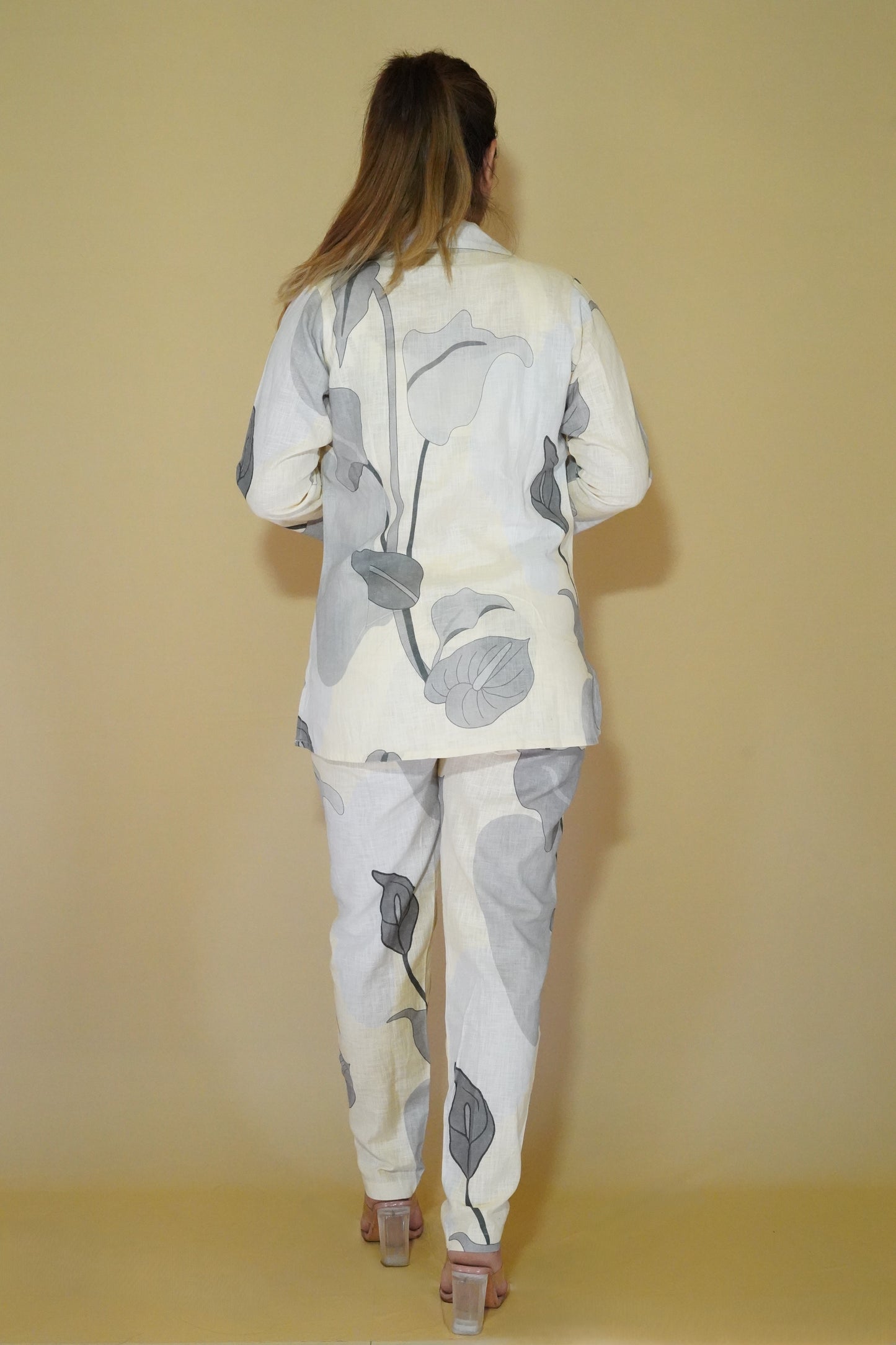 Cream Cotton Printed Co-ord Set