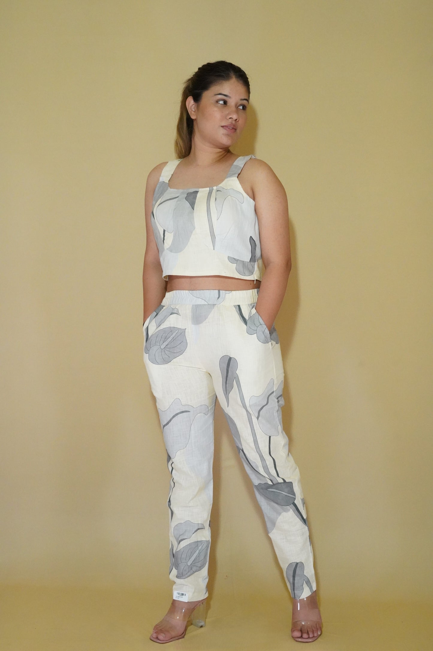 Cream Cotton Printed Co-ord Set